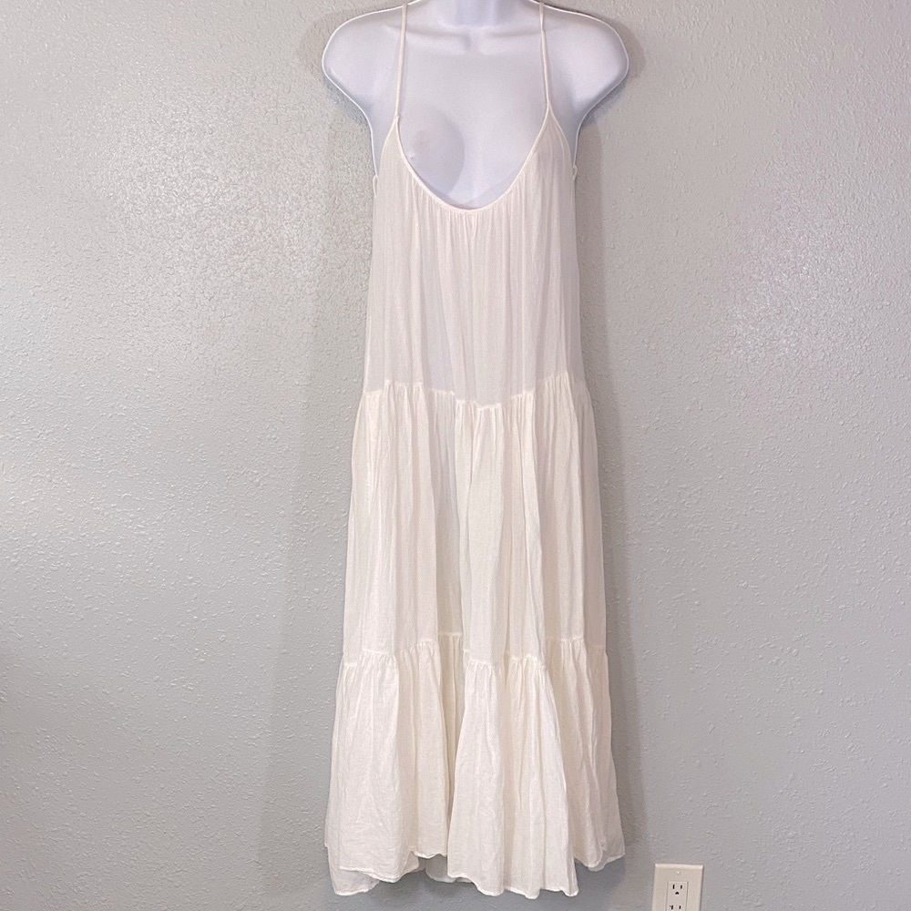 9Seed Elegant Tiered CoverUp Dress with Pockets - Picture 2 of 8